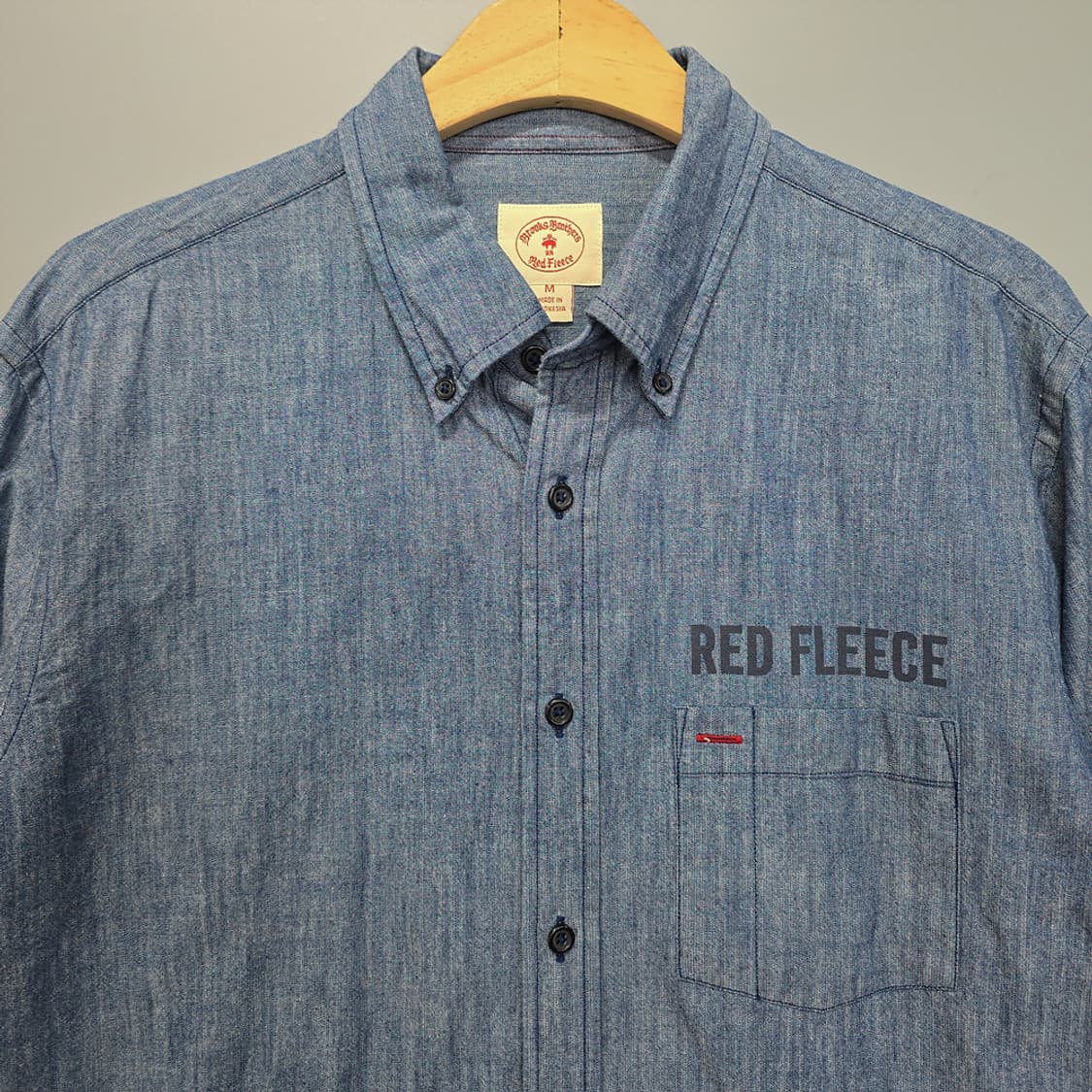 브룩스브라더스(Brooks Brothers) 레드플리스 데님 셔츠 100 상품이미지2