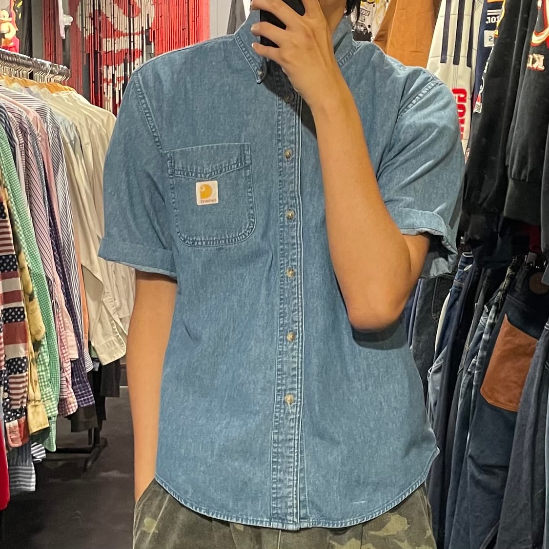 [IM] carhartt 칼하트 데님 반팔셔츠 상품이미지3