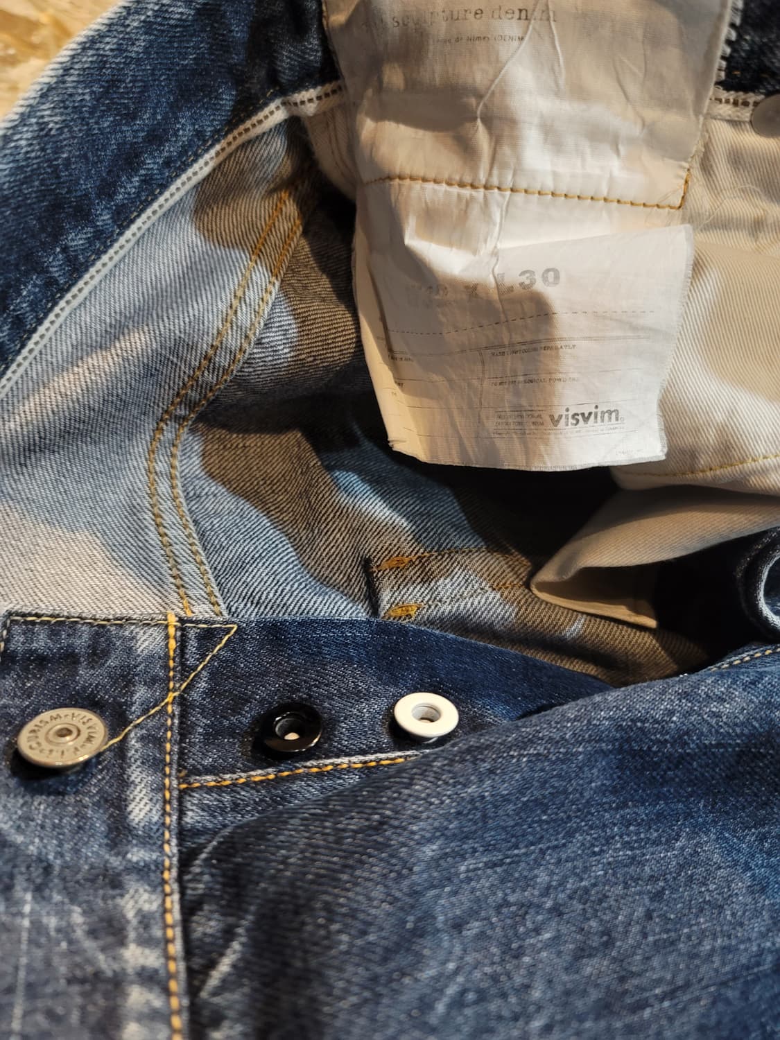 비즈빔 셀비지 워싱 데님팬츠  상품이미지5