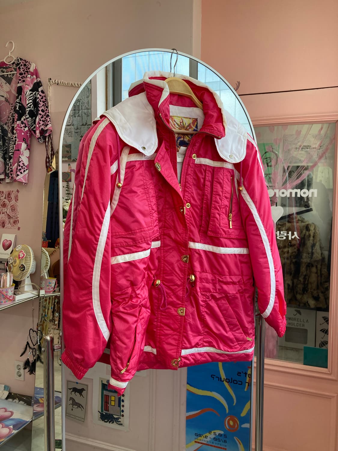 빈티지 핫핑크 스키 점퍼 상품이미지1