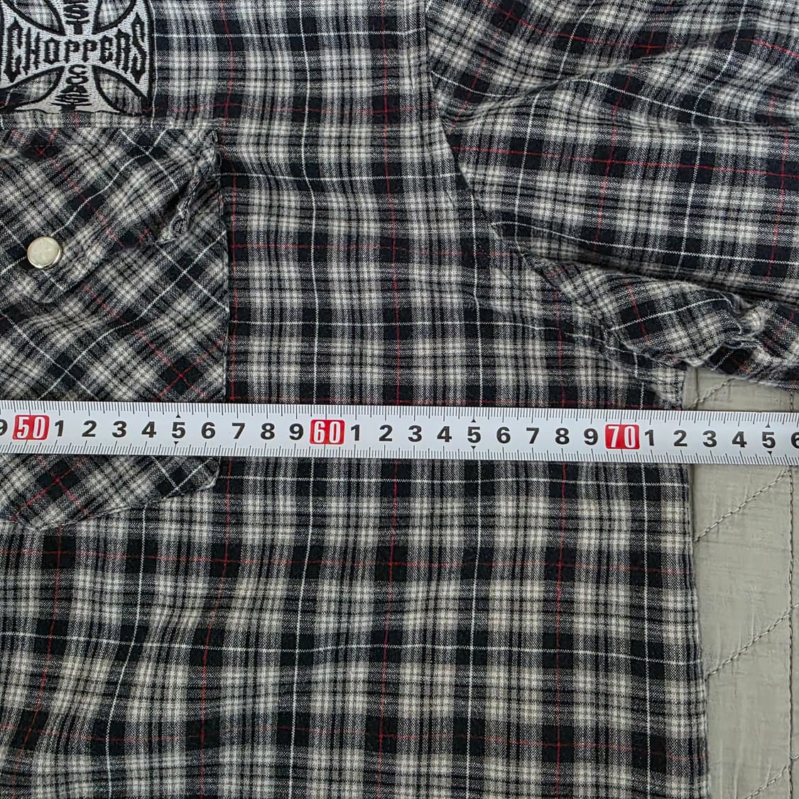 [2XL] 빈티지 WCC 웨스트 코스트 차퍼스 체크 셔츠 페인팅 상품이미지10