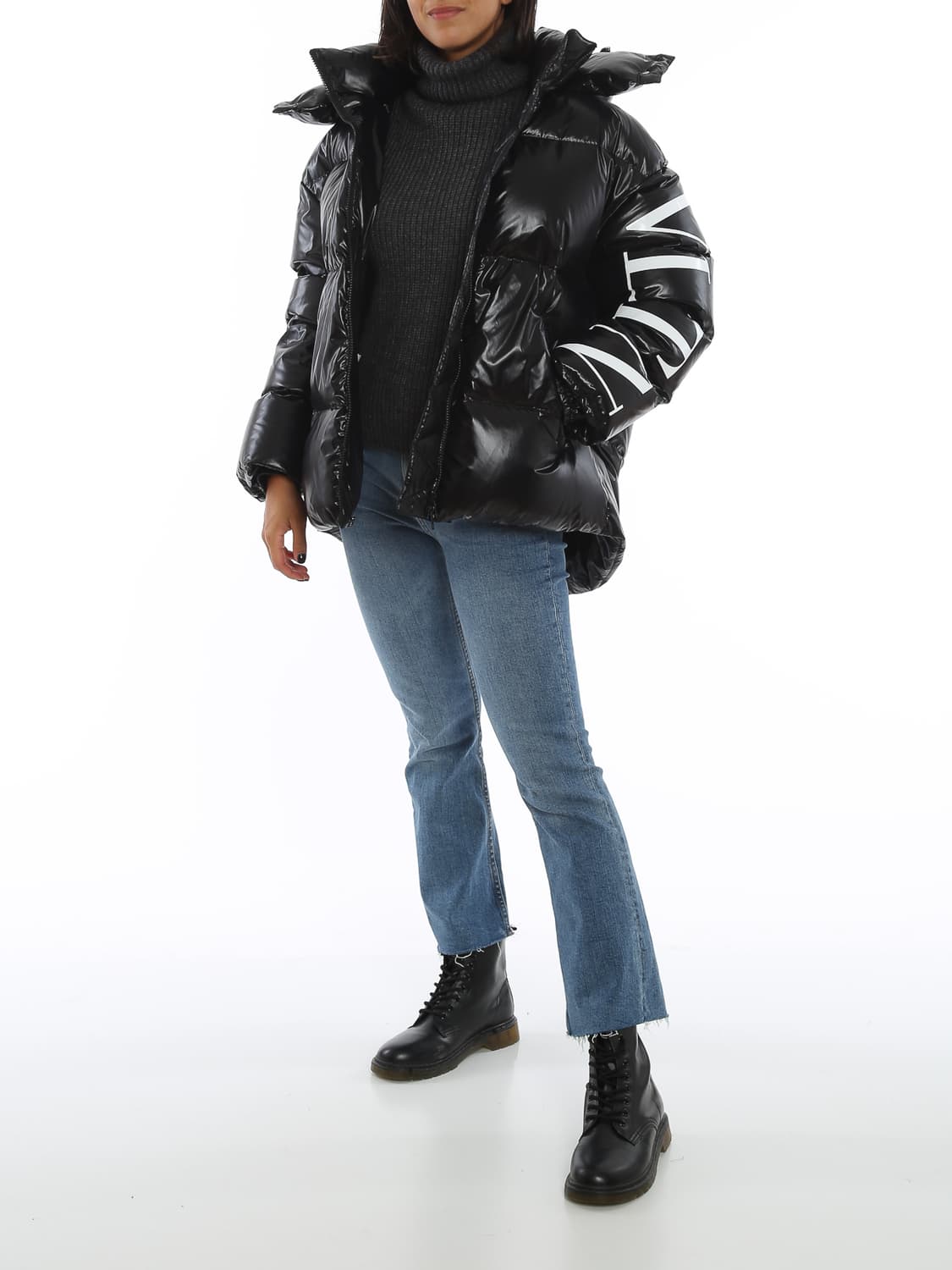 발렌티노 로고 블랙 패딩 38사이즈 상품이미지6