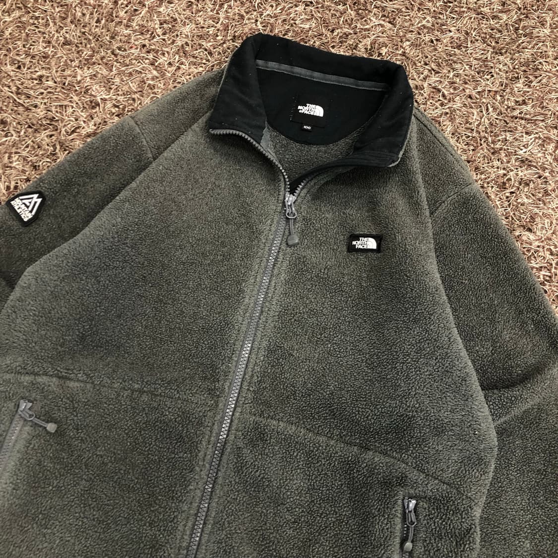노스페이스 그레이 플리스 집업 후리스 자켓 상품이미지2