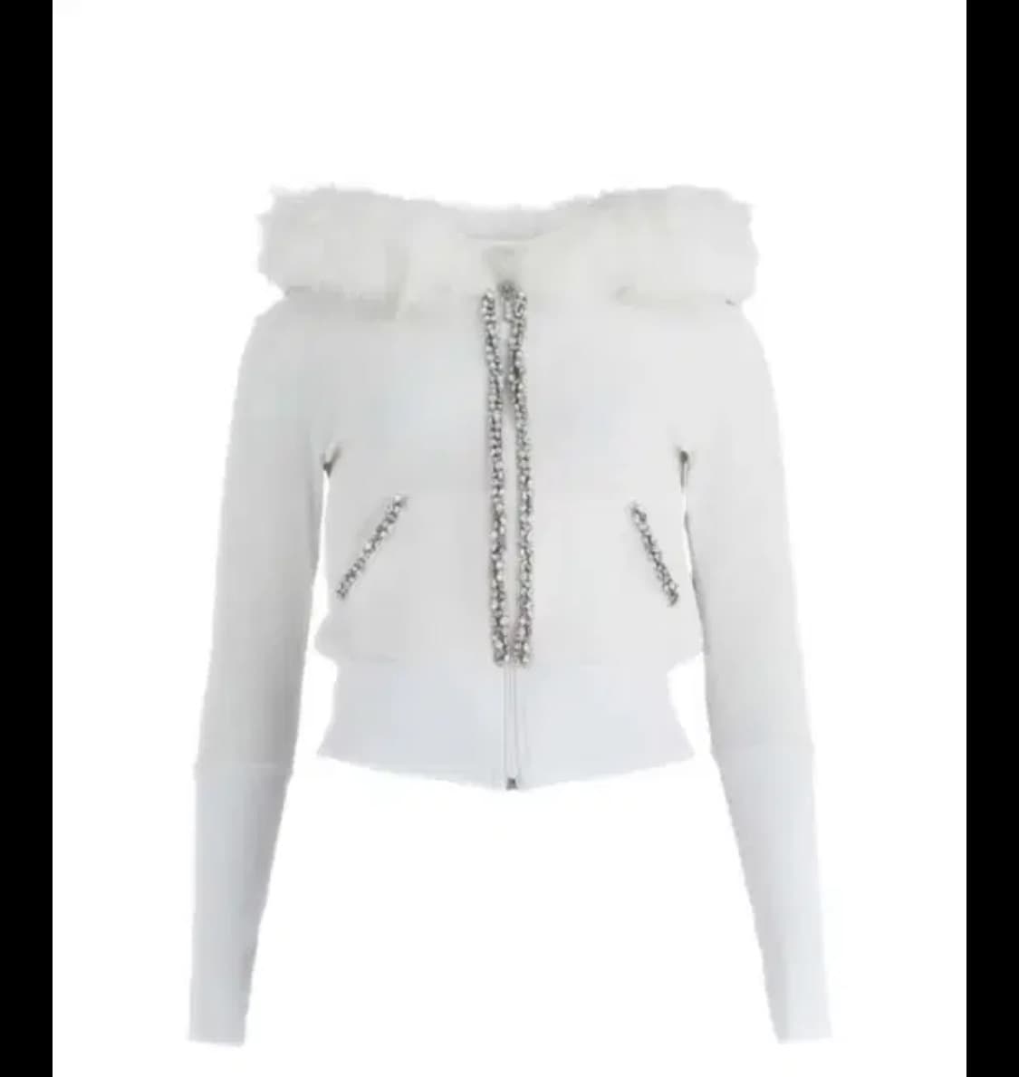 베이비메탈클럽 글램 퍼후드집업 화이트 베메클 상품이미지1