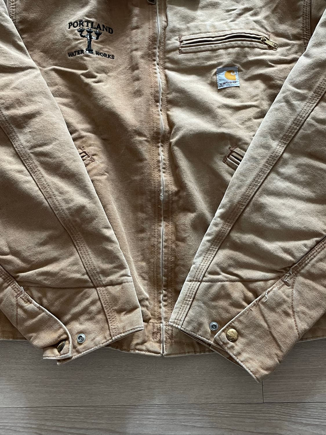 칼하트 J01 BRN 브라운 디트로이트 자켓 상품이미지5