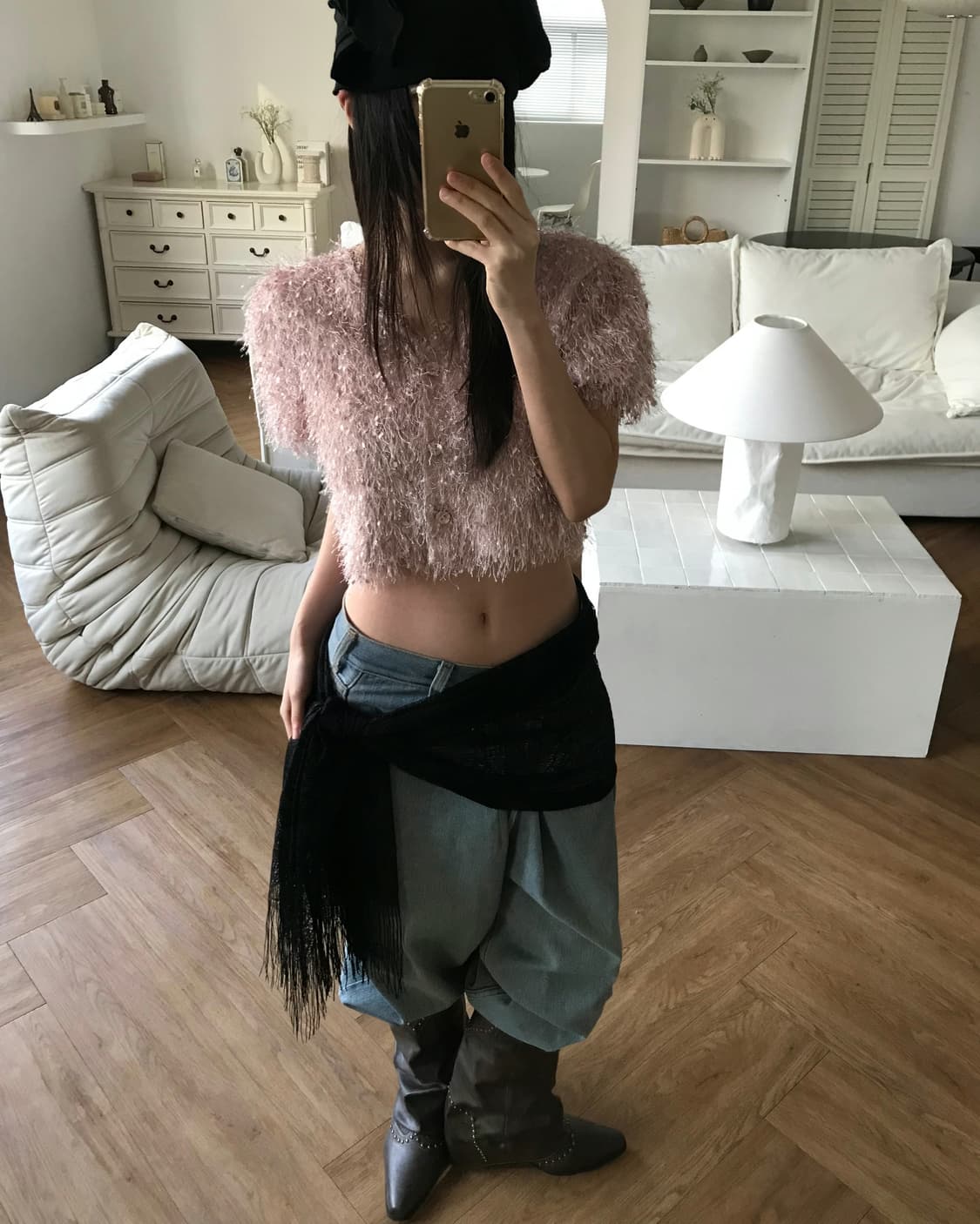 vintage pink cardigan 상품이미지1