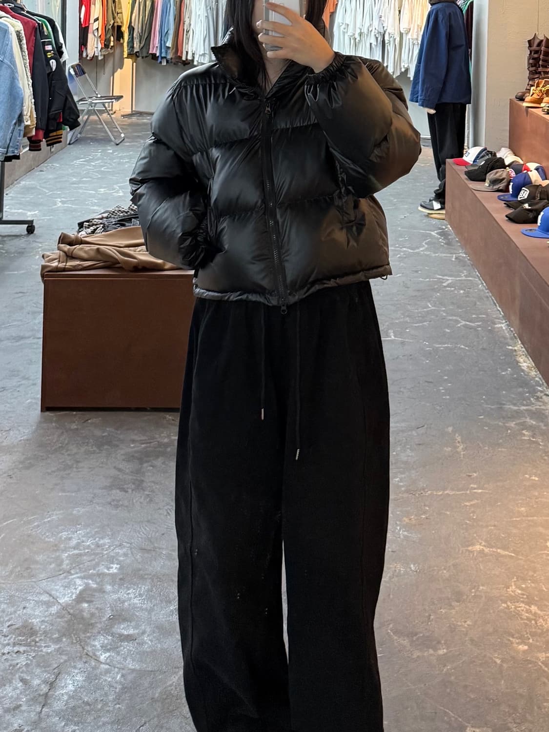 라퍼지스토어 블랙 크롭 푸퍼패딩 H1323 상품이미지1