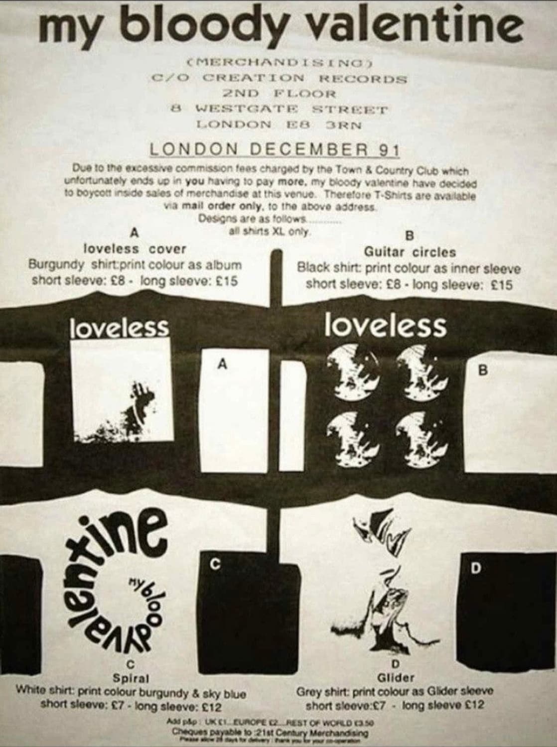 1991 My Bloody Valentine loveless shirt 상품이미지5