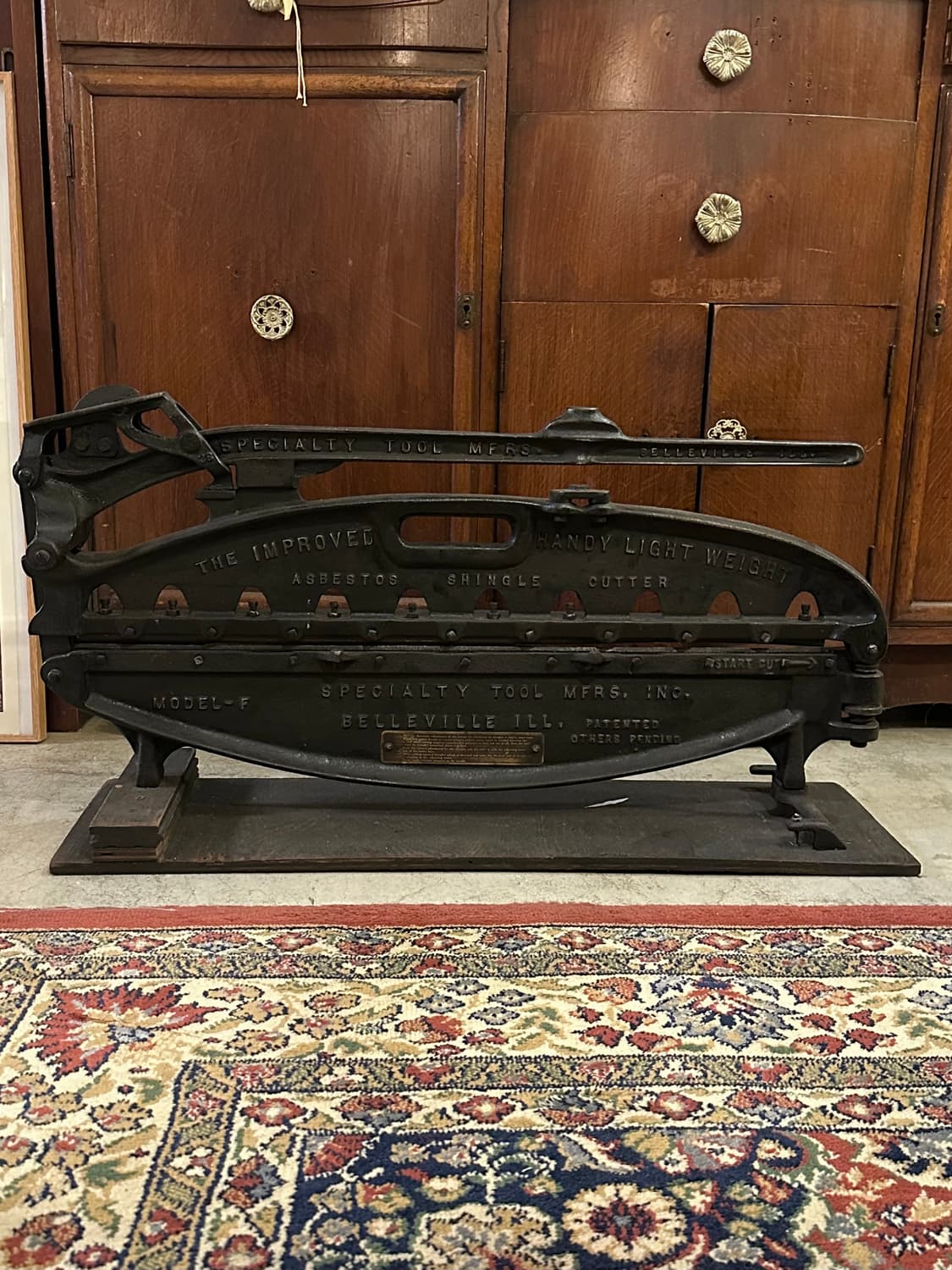 1930s 미국 빈티지 앤틱 석면 절단기 작두 인테리어 소품 상품이미지1