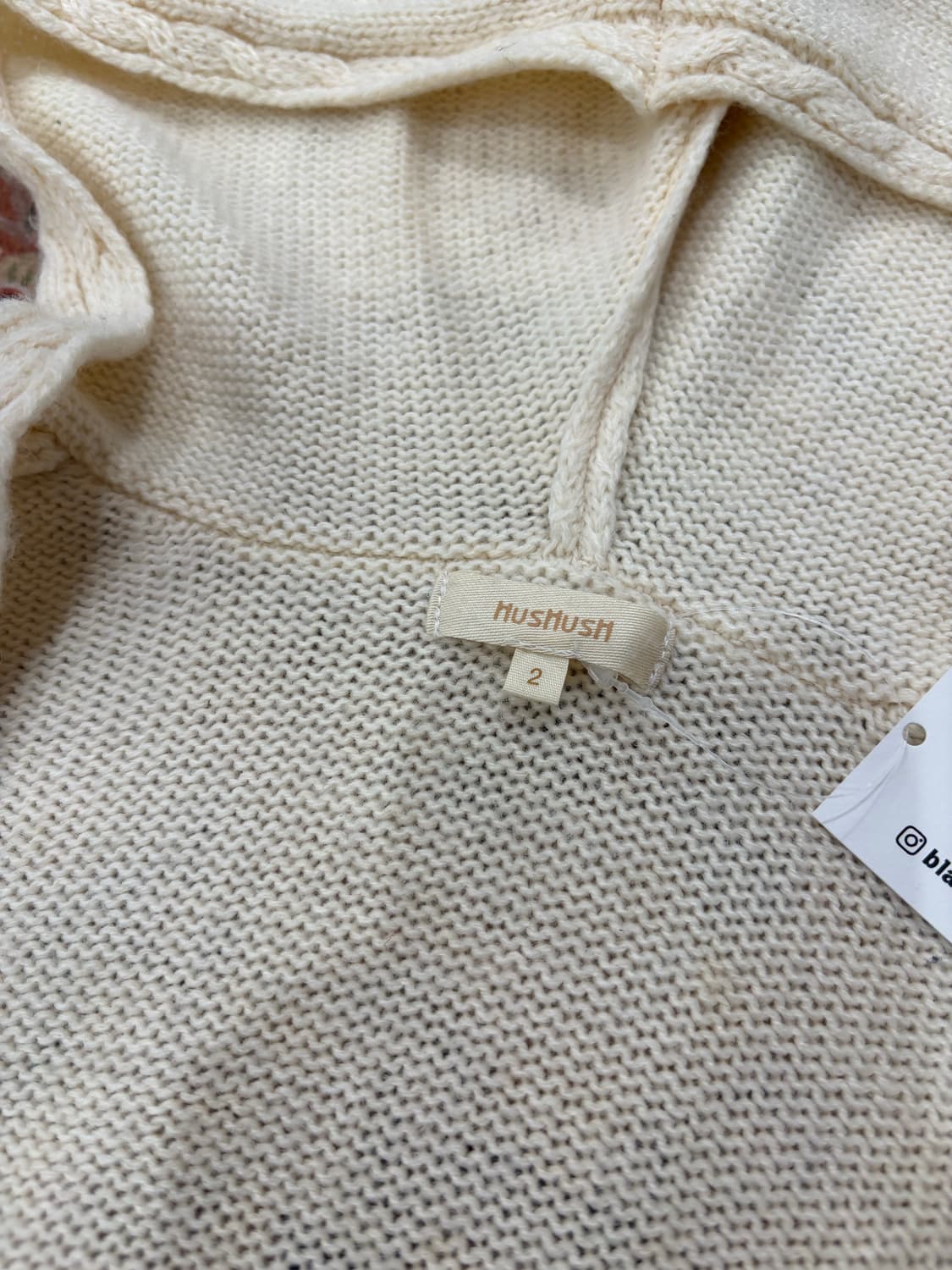 hushush 모리 케이블 니트후디 상품이미지3