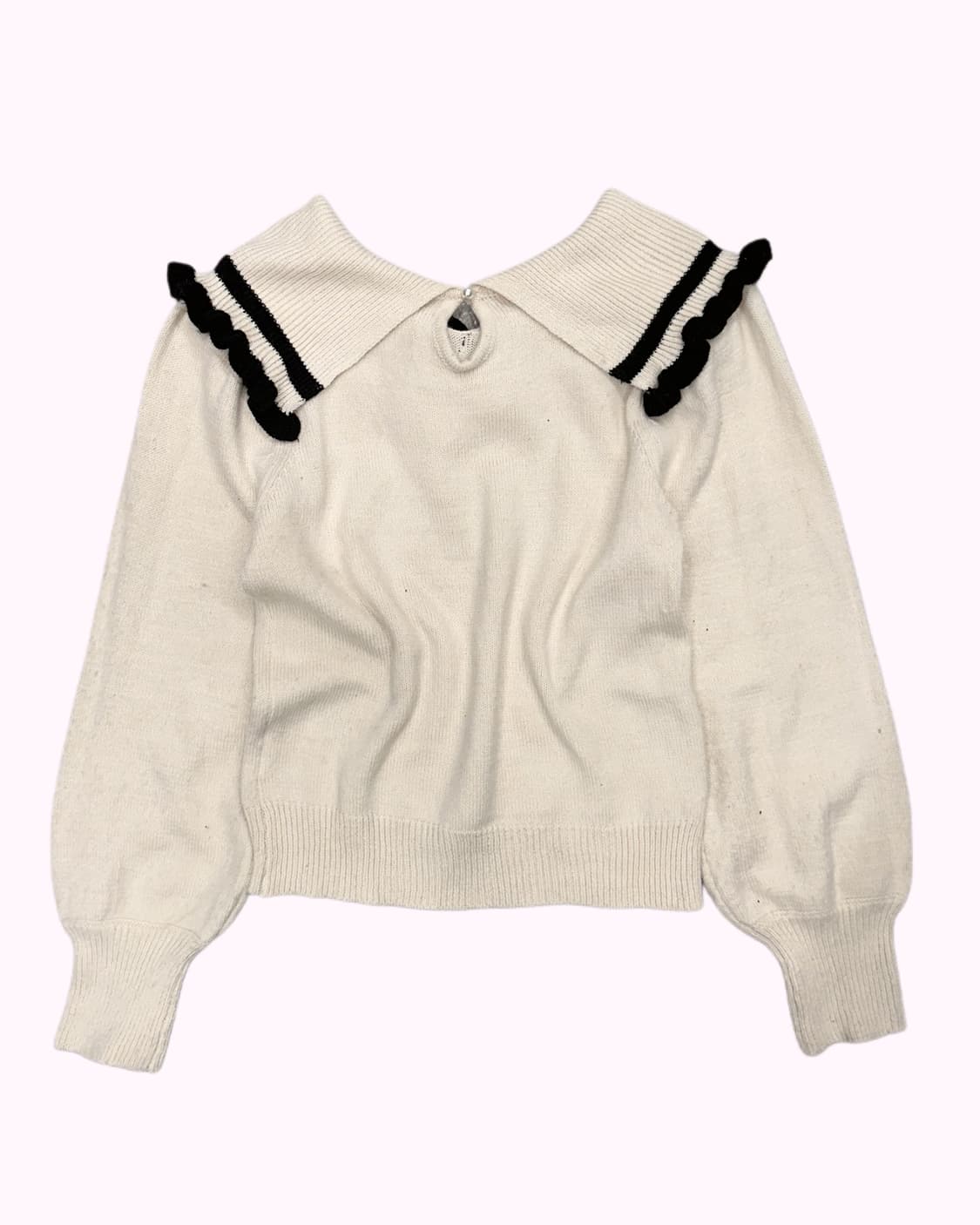 HEALTHY KAREN frill collar ribbon knit 상품이미지4