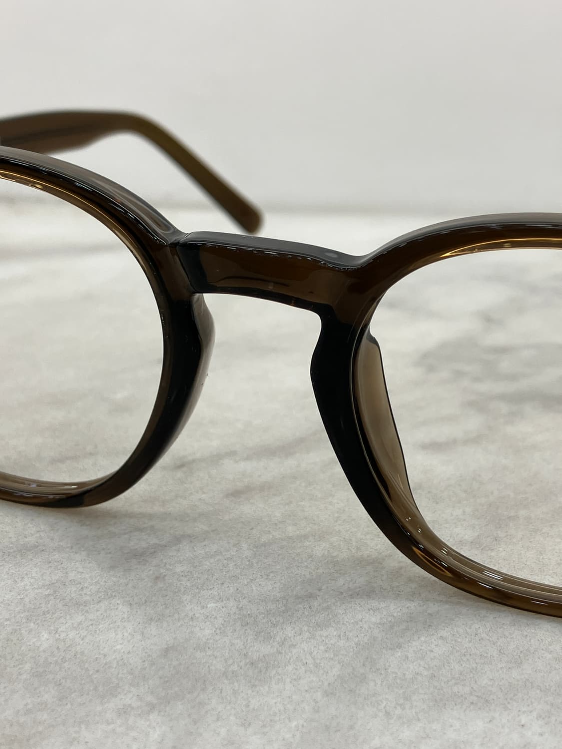 B87 DMN 투명 카키 웰링턴 뿔테 안경128 상품이미지5