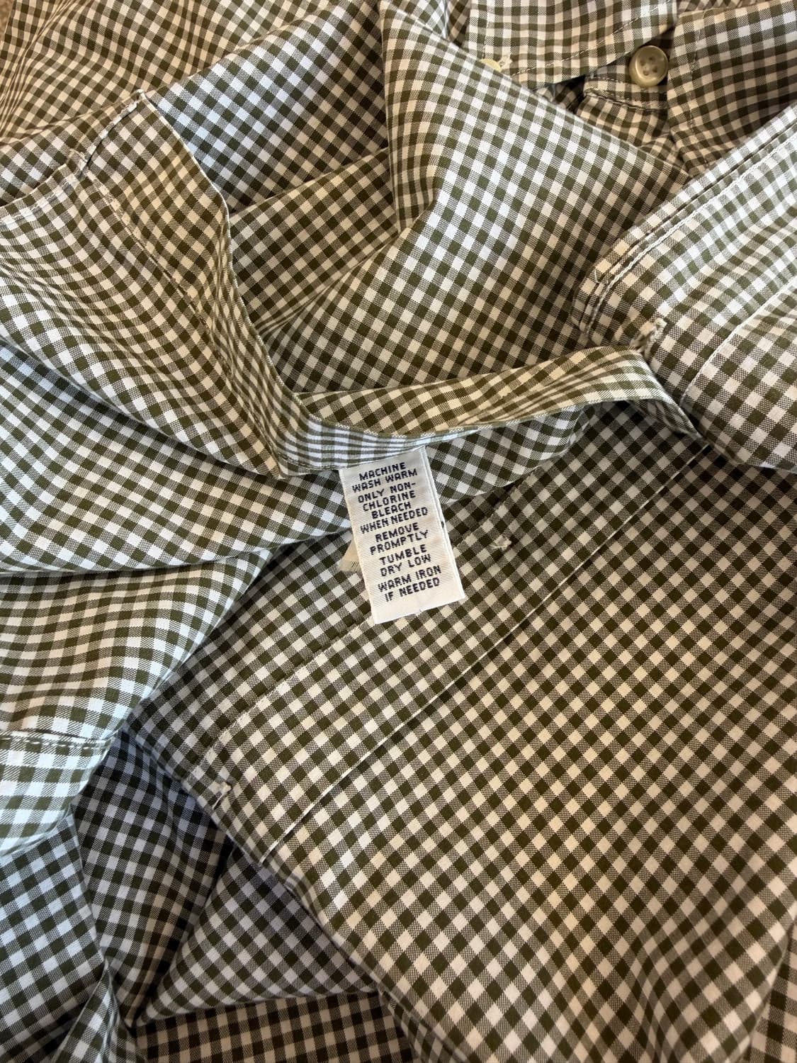 랄프로렌 깅엄체크 셔츠 그린 상품이미지2