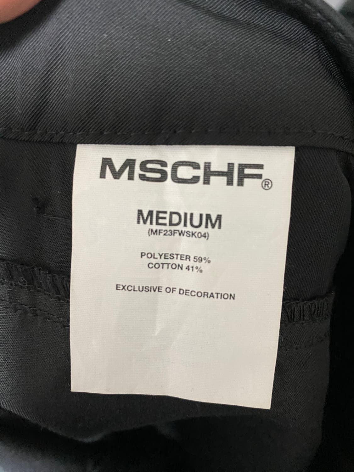 미스치프 롬버스 롱 스커트 블랙 M 새상품 상품이미지5