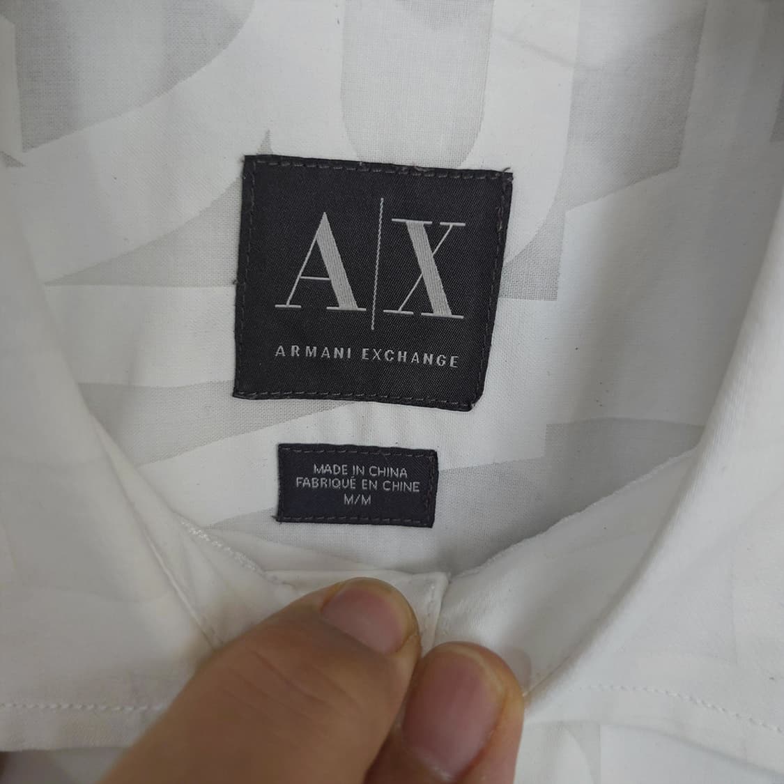아르마니 익스체인지 Armani Exchange 로고 패턴 셔츠 M 상품이미지6