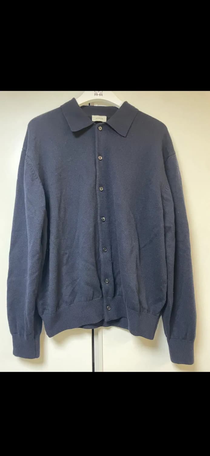 [2] 인더로우 카라 가디건 네이비 상품이미지1