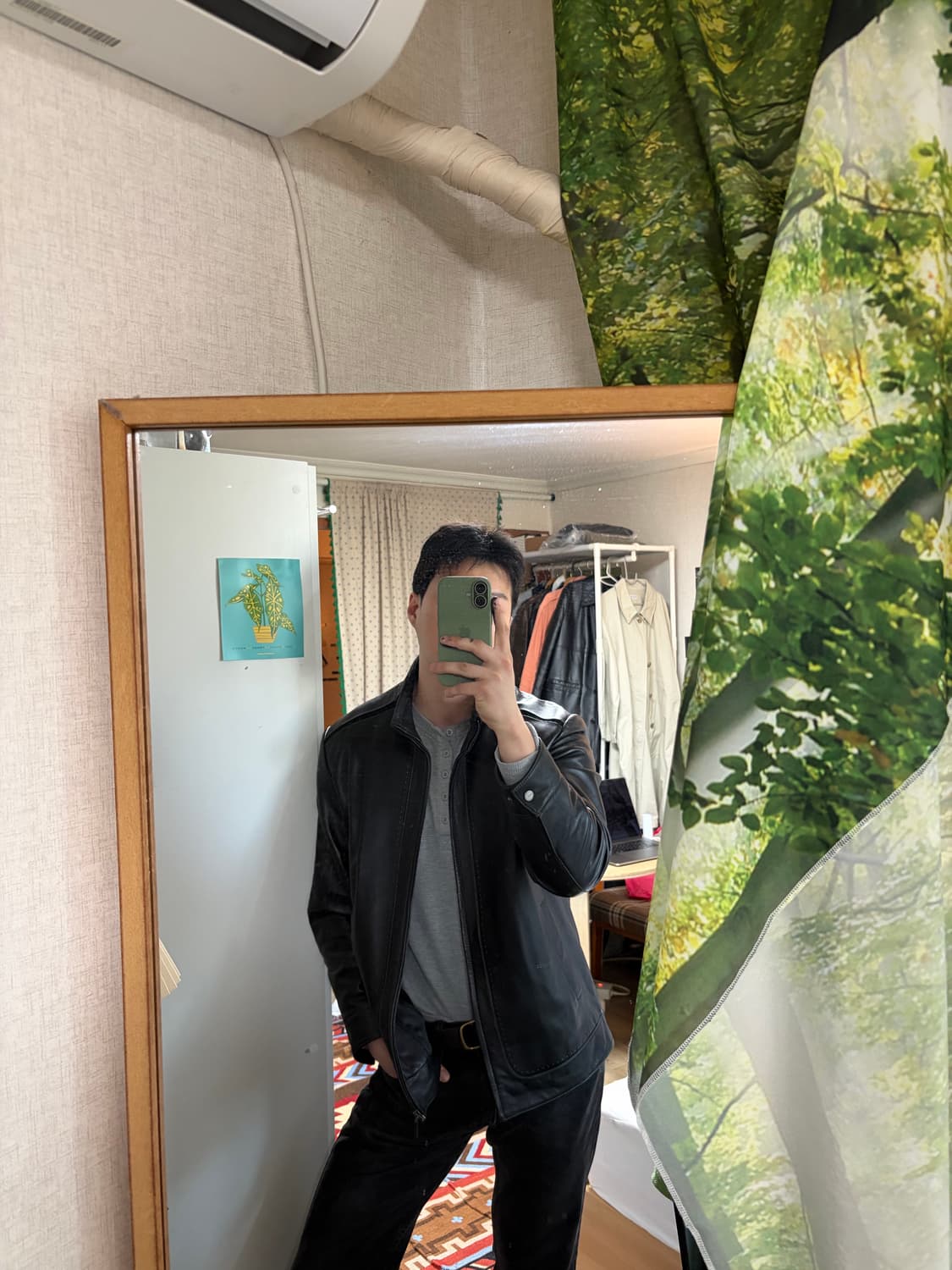 100-105) 램스킨 레이서 양가죽 자켓  상품이미지2