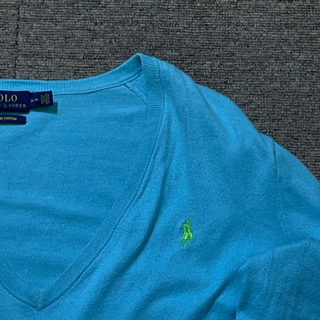 (M) POLO 폴로 랄프로렌 피마코튼 브이넥 니트 상품이미지4