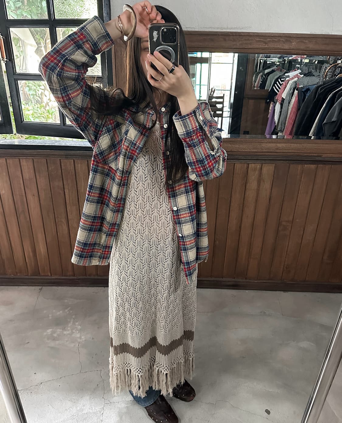 BEAMS BOY exclusive fabric check shirt 상품이미지3
