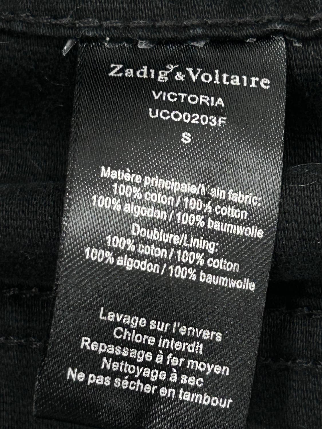 [S] 쟈딕앤볼테르 빈티지 블랙 야상 자켓 여성 S사이즈 상품이미지6