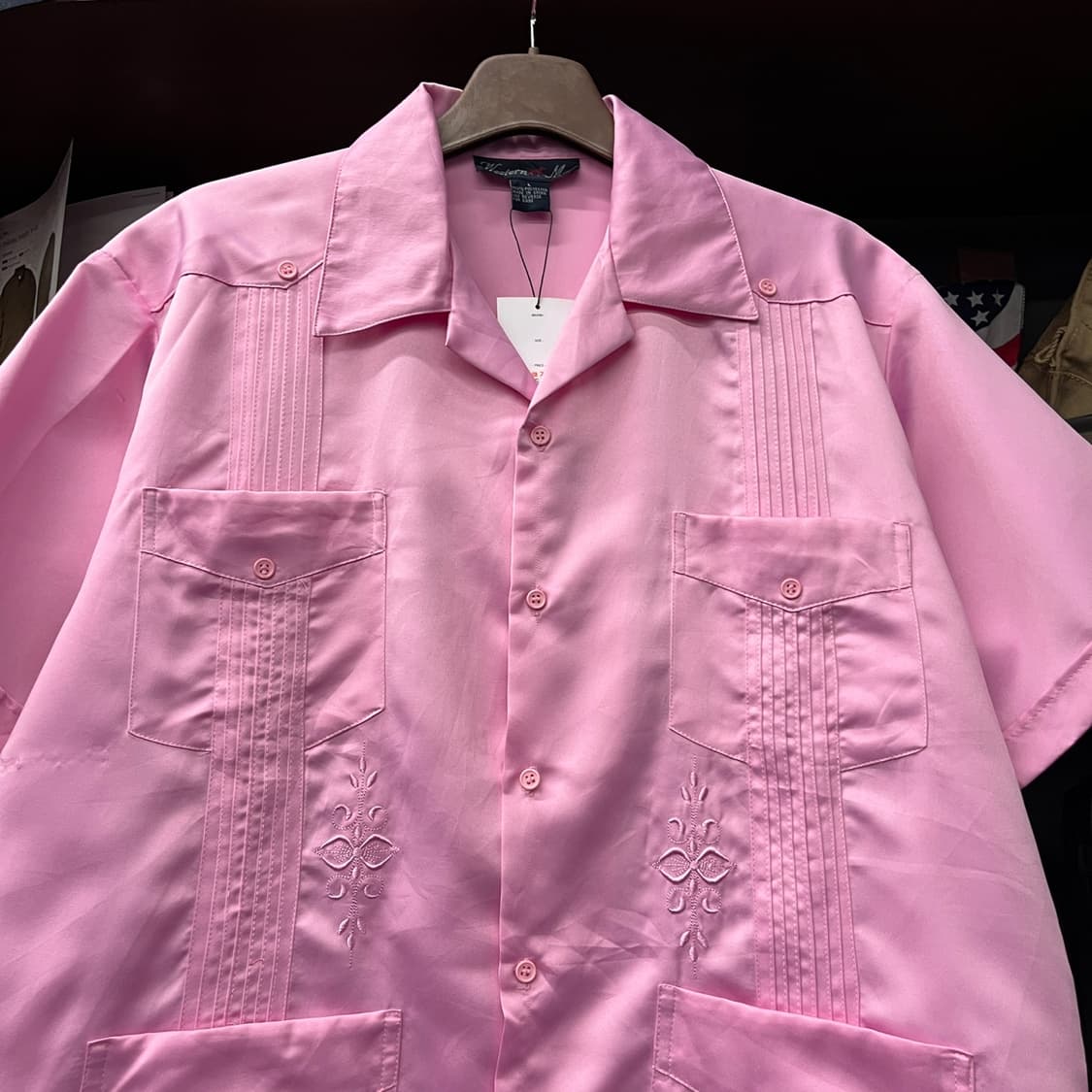 90s Western Max쿠바 구아야베라 반팔 셔츠 N1666 상품이미지3