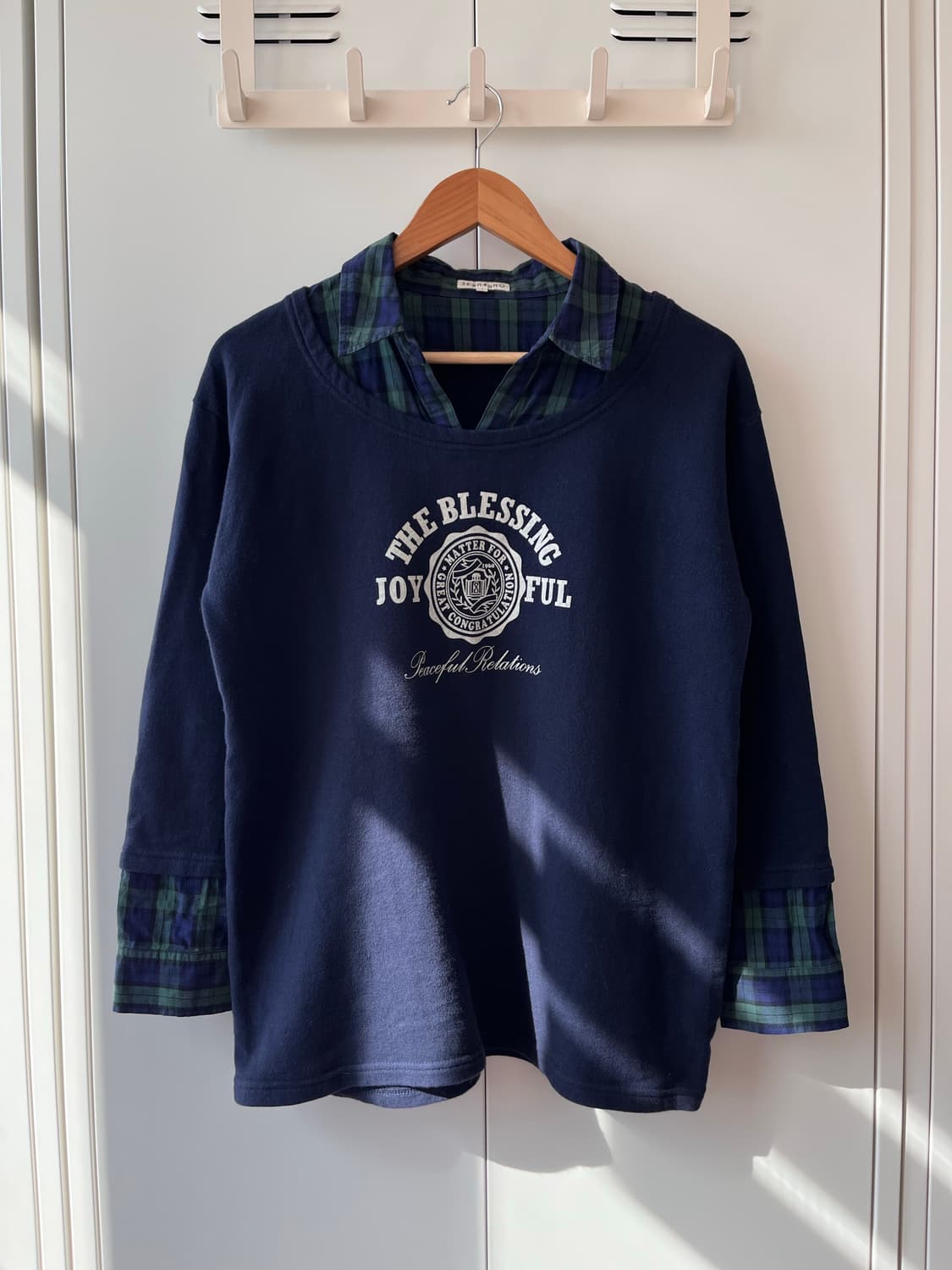 3can4on 산칸사온 체크셔츠 레이어드 티셔츠 상품이미지5