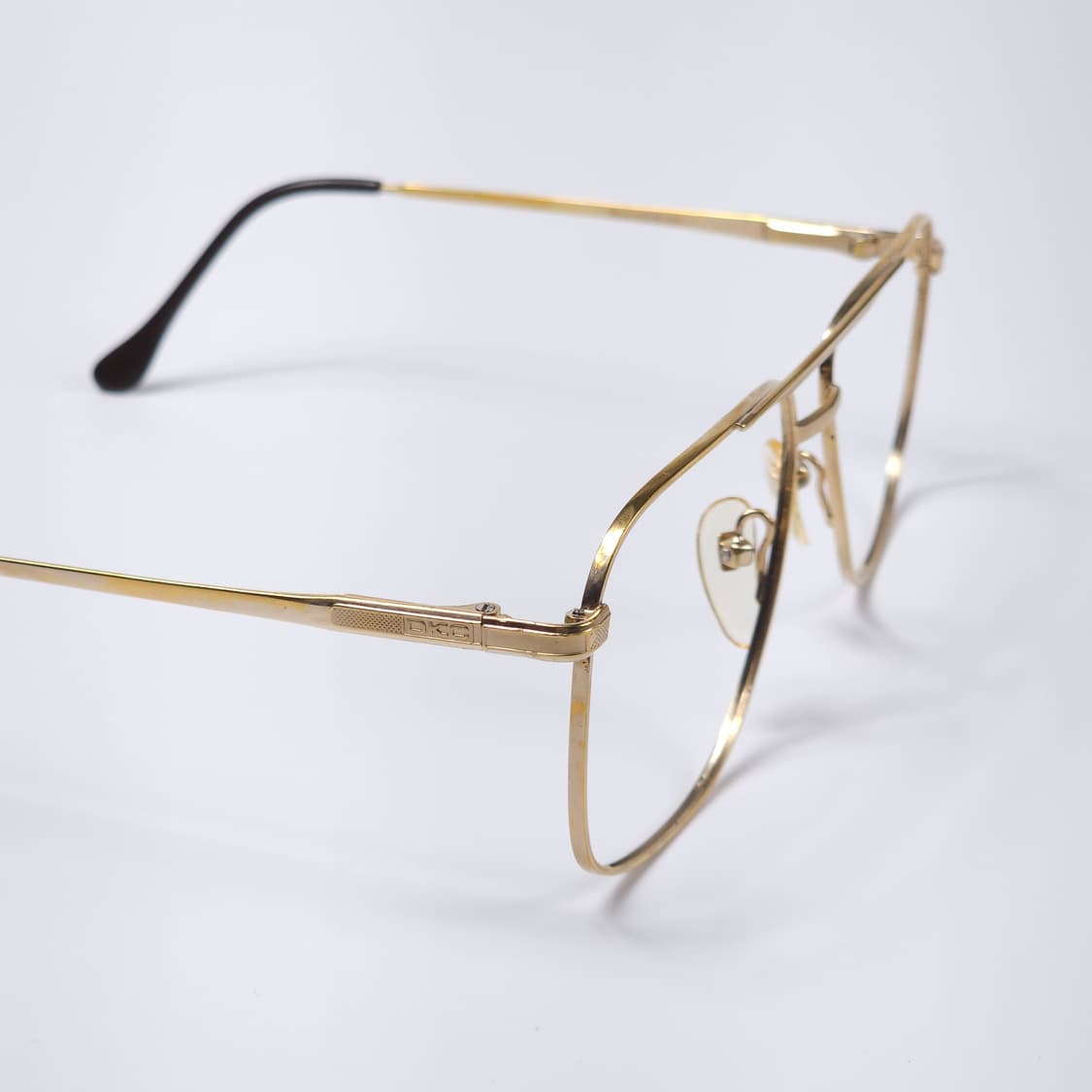 80년도 18K 도금 올드빈티지 투브릿지 안경 상품이미지6