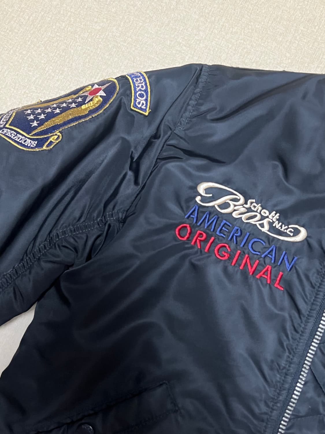 Schott 쇼트 MA-1 블루종 자켓 상품이미지2