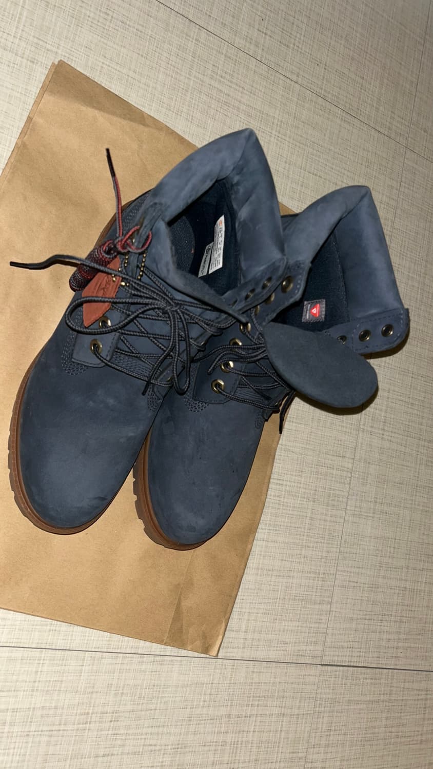 팀버랜드 남성 6인치 레이스업 방수 부츠 다크 블루 상품이미지4