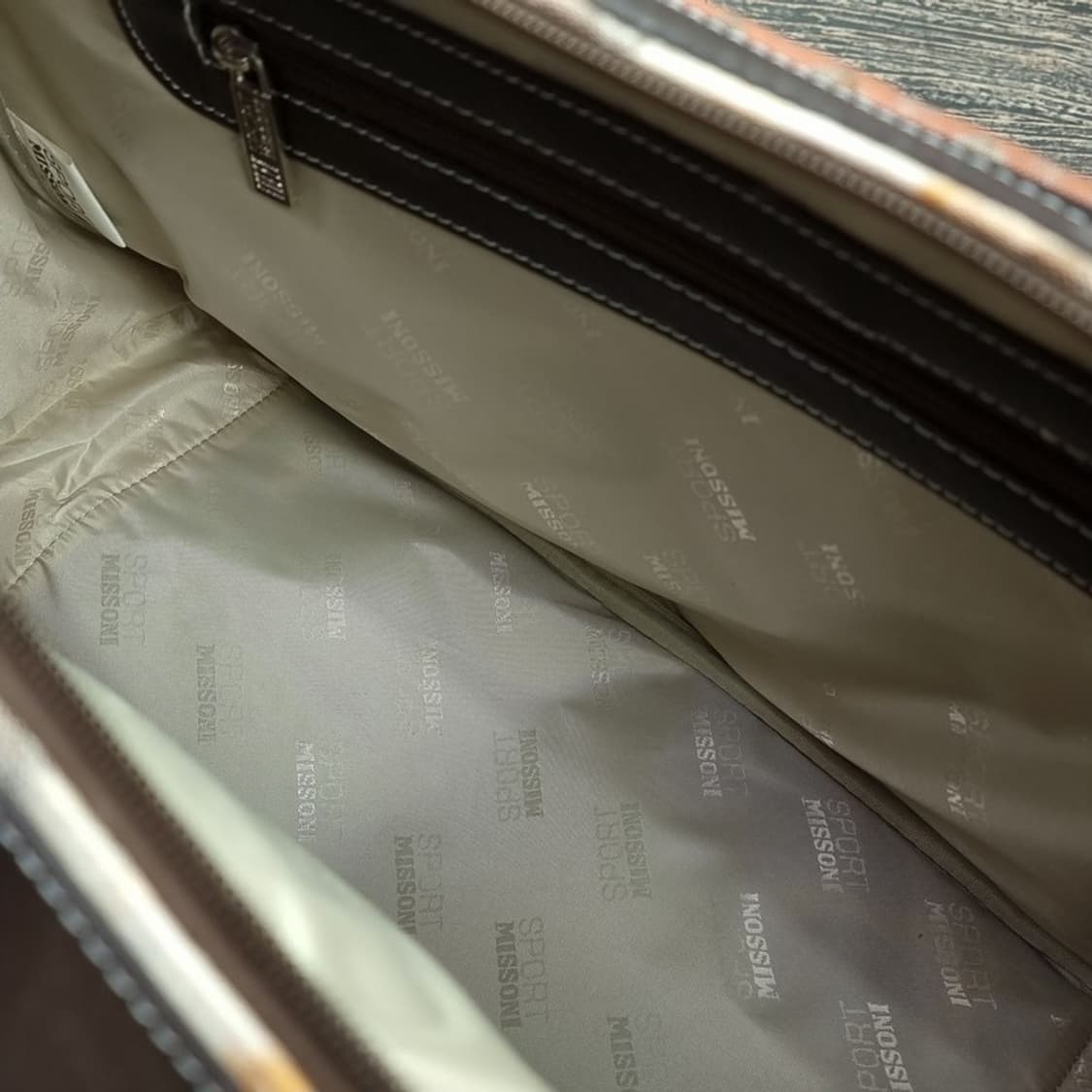 [미쏘니] 에스닉 기하학 패턴 보스턴 토트백 P01216 상품이미지6