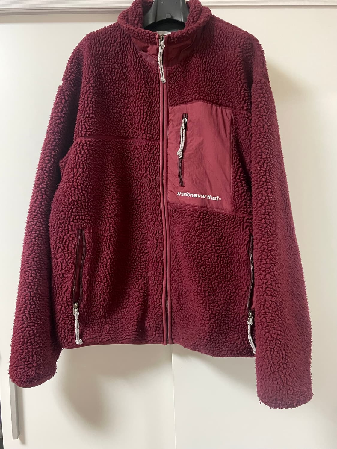 디스이즈네버댓 셰르파 플리스자켓 버건디 상품이미지4