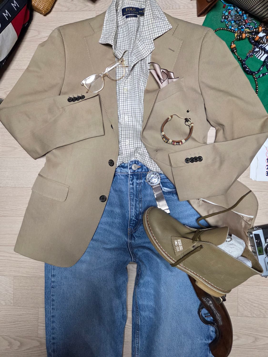 (ITALY)BOONTHE SHOP 헤링본 자켓 수트 블레이저 정장 상품이미지3