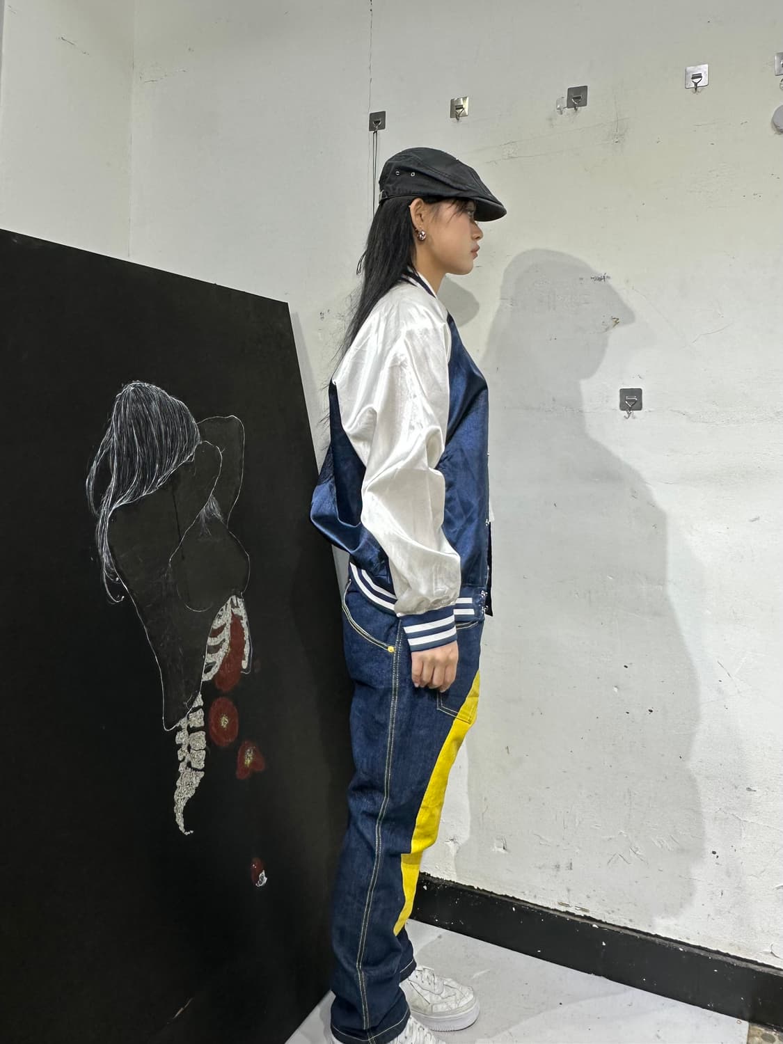 Jpn 일본빈티지 오리엔탈 일장기 네이비 스카잔 자켓 상품이미지3