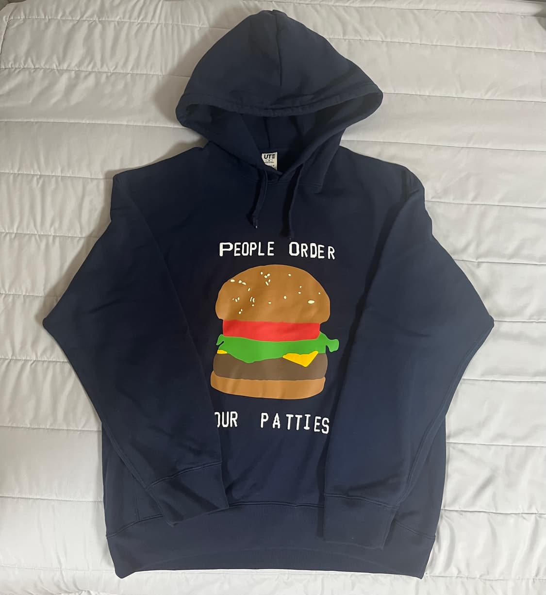 유니클로 스폰지밥 게살버거 후드티 m 상품이미지1