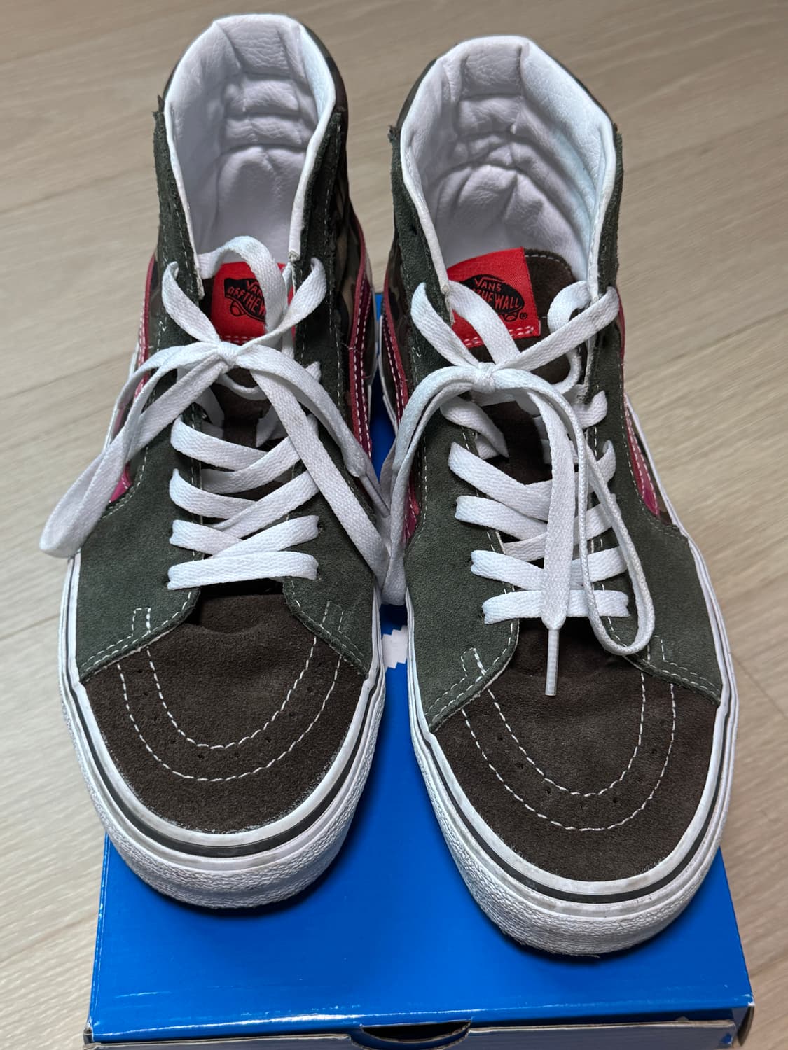 반스 x 에이프 스케이트 하이 볼트 카키 상품이미지1