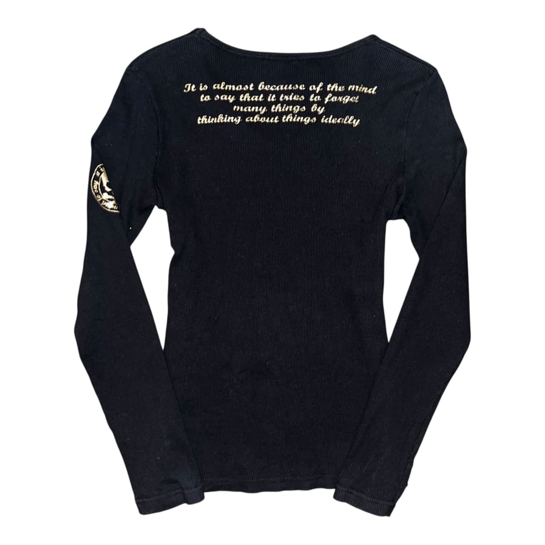 Sky Bomber 스카이봄버 해골레이스 큐빅 골지 긴팔티 펑크y2k갸루 상품이미지4