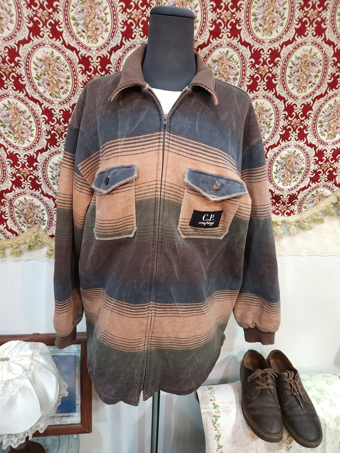 cp 컴퍼니 90s 스트라이프 누빔점퍼  상품이미지1