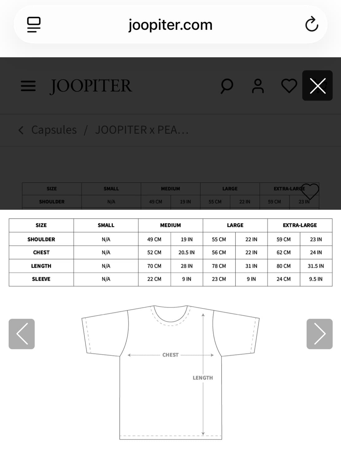 [XL] 피스마이너스원 주피터 티셔츠 블랙 상품이미지4