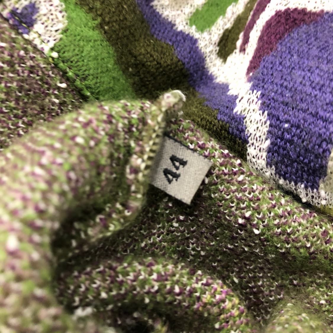 44 미쏘니 하이넥 멀티컬러 니트 집업 자켓 상품이미지6