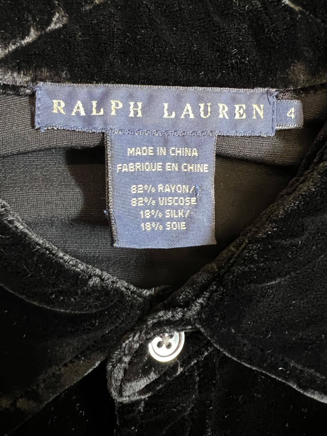 랄프 로렌 벨벳 실크 블렌드 셔츠 4 [M] 상품이미지2