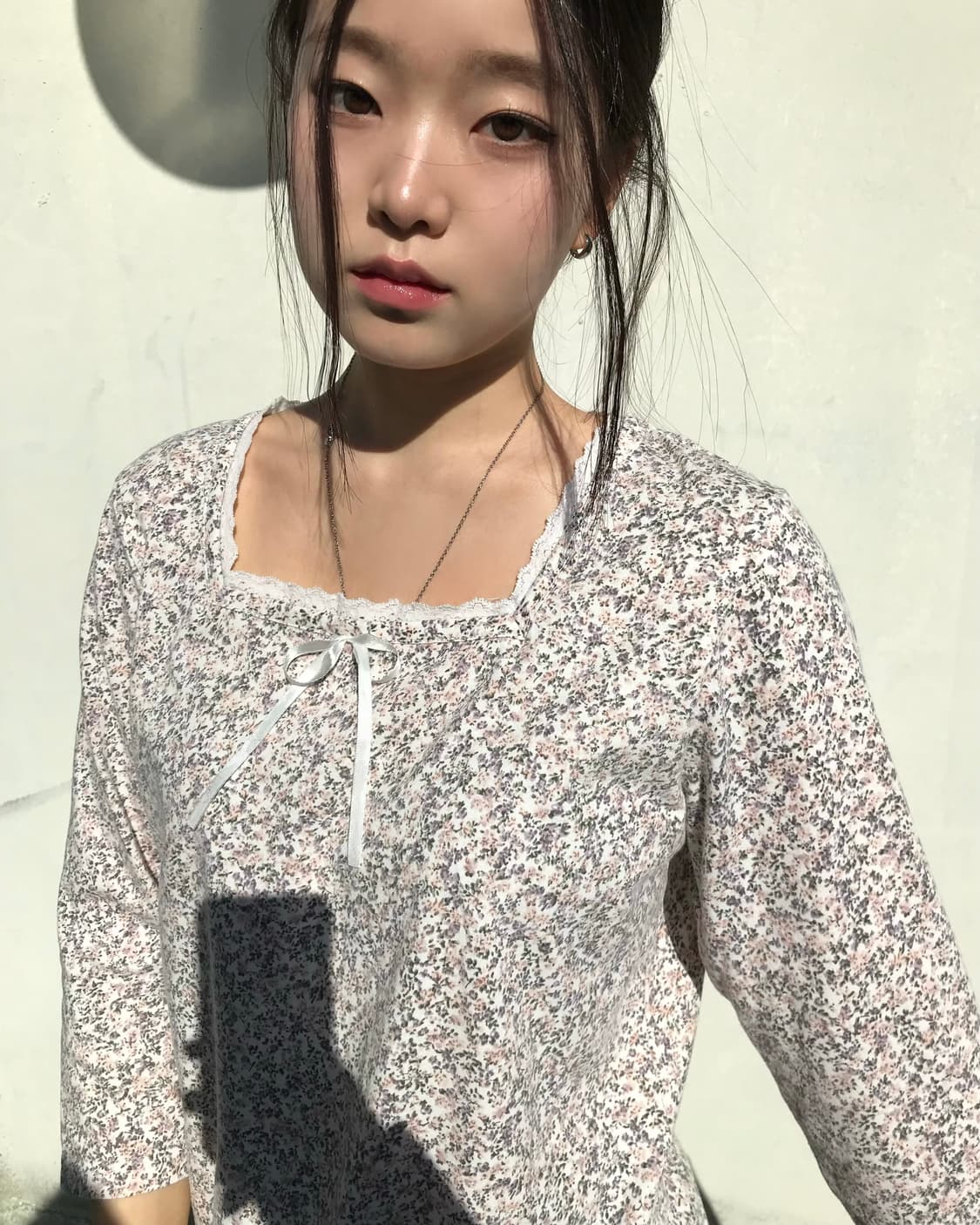 플로럴 리본 레이스 롱슬리브  상품이미지3