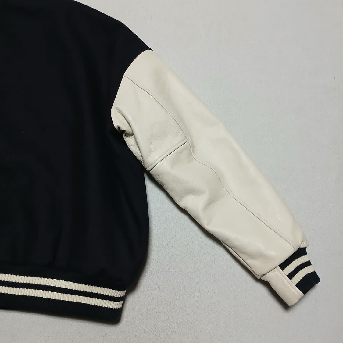 에스피오나지 espionage 울 소가죽 바시티 자켓 점퍼 상품이미지5