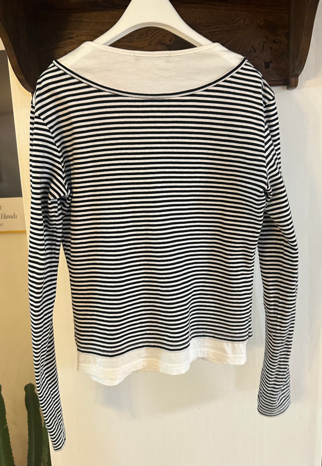 LCDC 레이어드 스트라이프 헨리넥 긴팔 티셔츠 (S) 상품이미지5