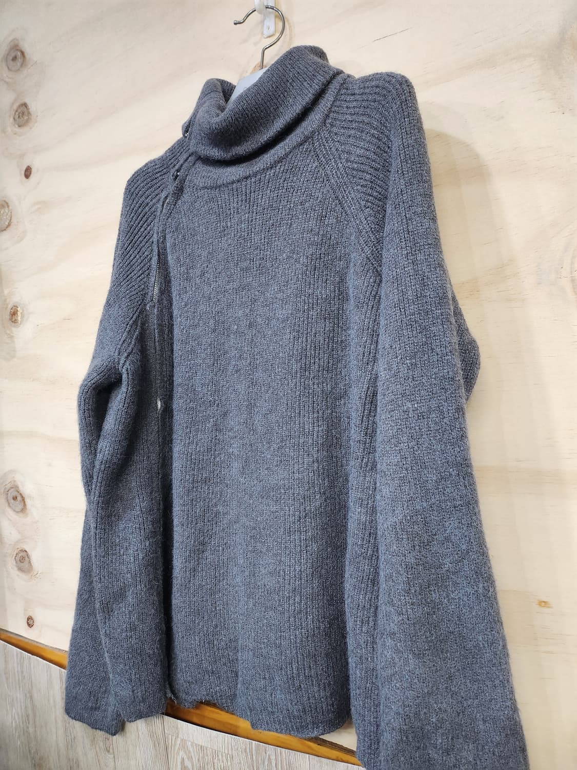 528) 사이드집업 터틀넥 오버핏 니트 상품이미지3