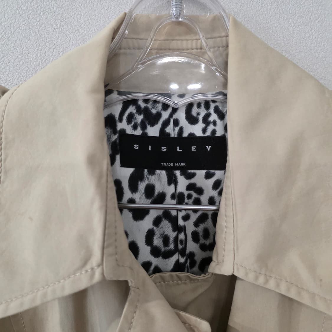 시슬리 베이지 트렌치 코트 44 상품이미지7