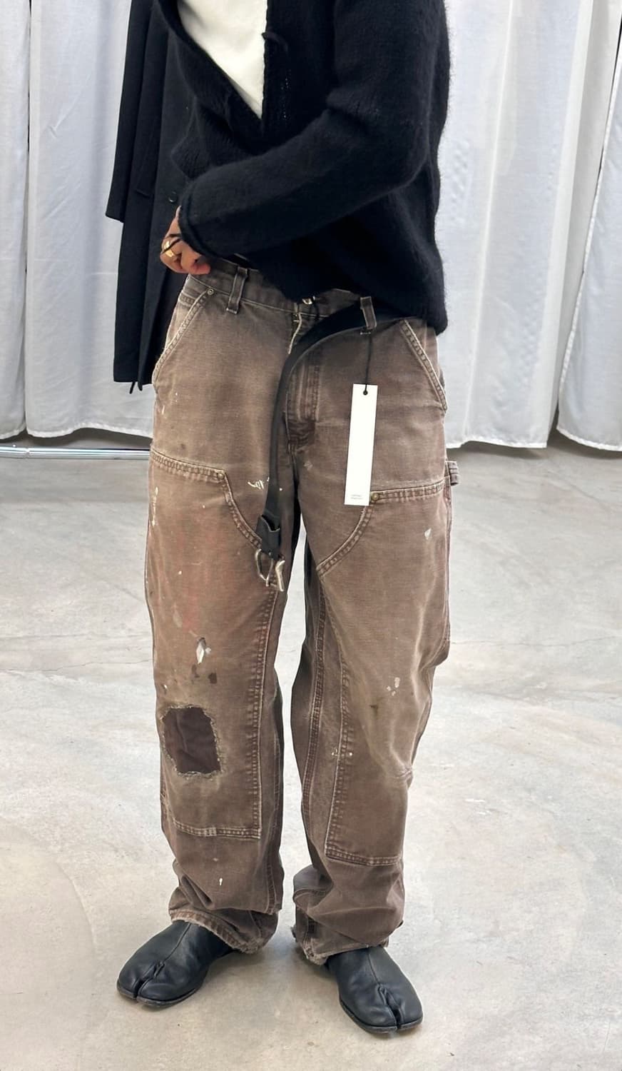 [34] 스투시 스포티드 블리치 워크팬츠 브라운 상품이미지8