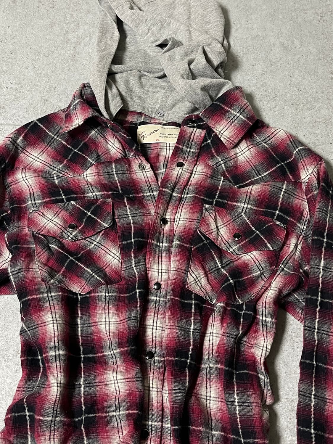 punk 00's check hoody shirts 상품이미지2