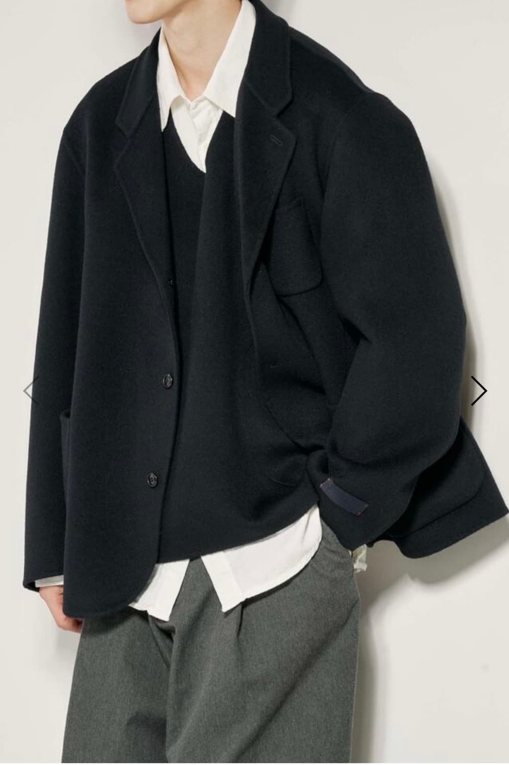 Wool Cashmere Single Sports Jacket navy 상품이미지4