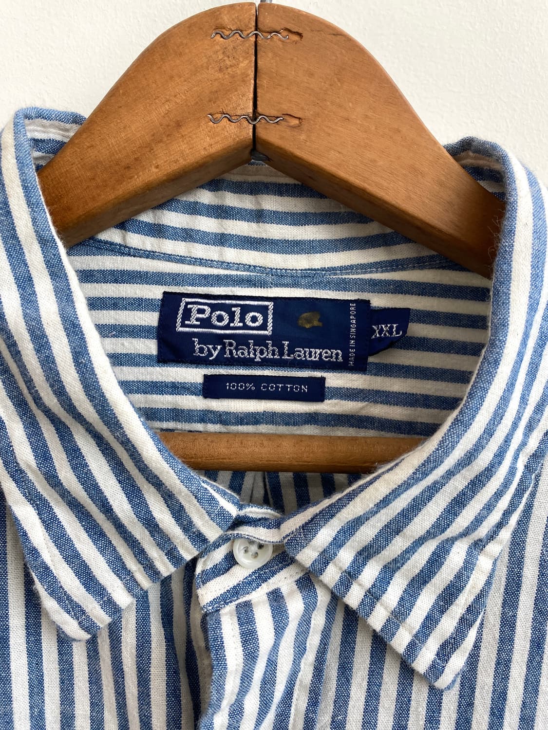 90‘s 폴로 랄프로렌 스트라이프 코튼 워크 셔츠 상품이미지4