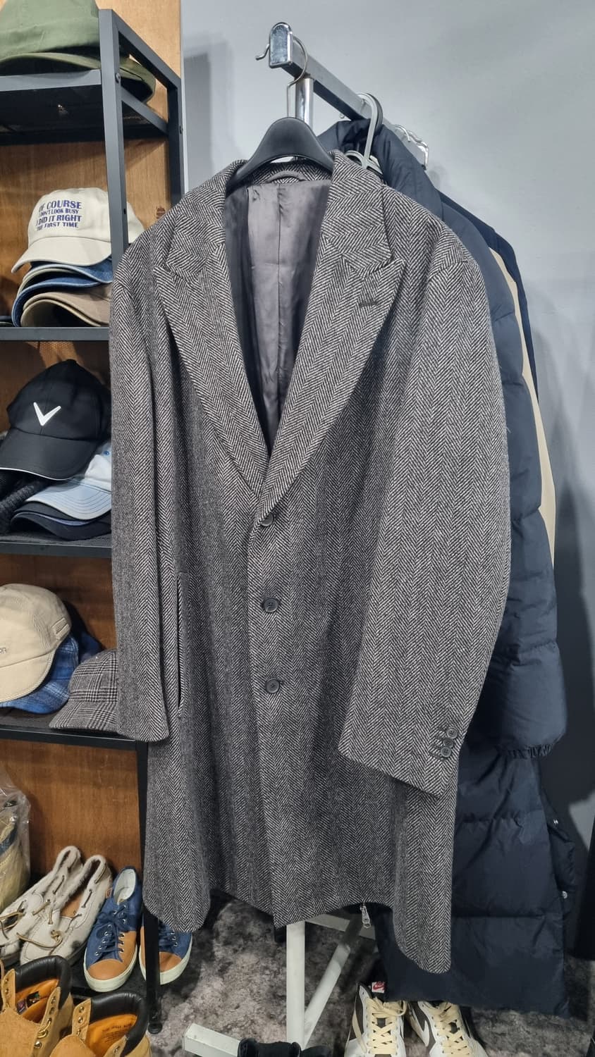 Massimo Dutti)) 헤링본 남성 모직코트 105~110 상태좋음 상품이미지1